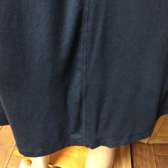 Women’s Navy white top rayon small oversize bottom blouse - Picture 7 of 7